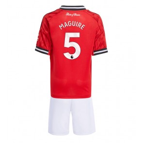Manchester United Harry Maguire #5 Domaci Dres za Dječji 2025-26 Kratak Rukavima (+ kratke hlače)